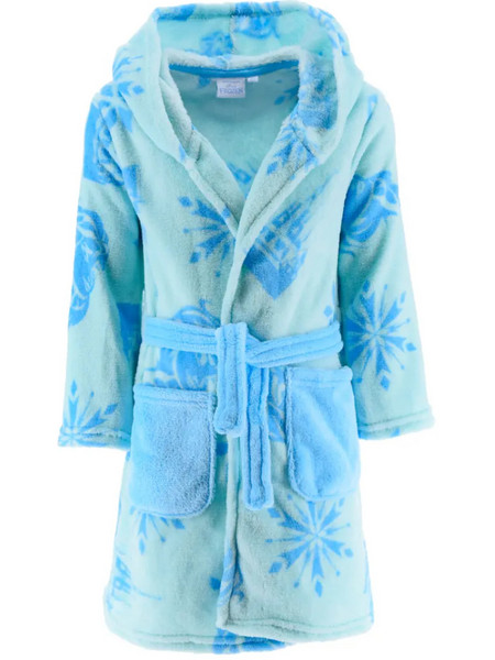 Super Heroes Frozen Παιδική Ρόμπα Fleece Χειμωνιάτικη Τιρκουάζ XH20063