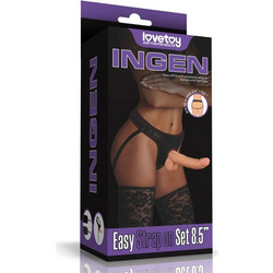 Lovetoy Ingen 8.5" Easy Harness Strap On με Dildo 21.5cm Flesh