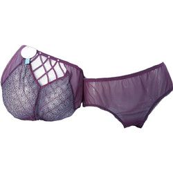Cottonhill Γυναικείο Sexy Slip με Δαντέλα Μωβ CONSX20-3