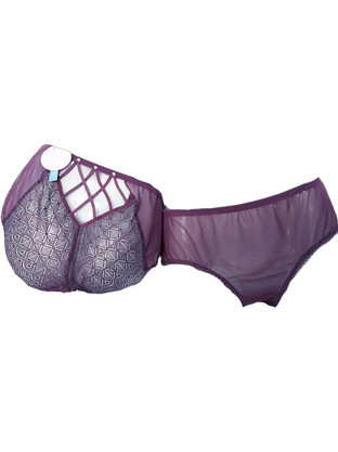 Cottonhill Γυναικείο Sexy Slip με Δαντέλα Μωβ CONSX20-3