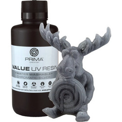 Prima Creator Value Water Washable UV Curable Ρητίνη 3D Printer Chromatic Silver 1kg