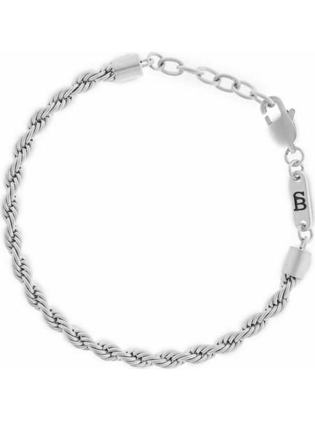 Steel & Barnett Helix Ανδρικό Βραχιόλι Χειροπέδα από Ατσάλι Ασημί B-HEL01
