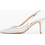 Mortoglou Γόβες Slingback Δερμάτινες με Τακούνι Στιλέτο Ασημί SK717