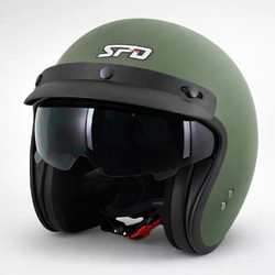 SPD Urban Military Green Κράνος Μηχανής Jet 1100gr