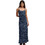 Superdry Maxi Καλοκαιρινό Καθημερινό Φόρεμα Floral Μεταξωτό Navy Μπλε W8012119A-K7G