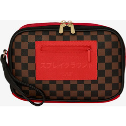Sprayground Red Redemption Νεσεσέρ Αδιάβροχο με Θήκες 25x20x8cm Καφέ