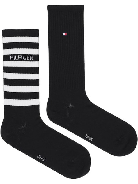 Tommy Hilfiger Ανδρικές Κάλτσες Ψηλές Μαύρες 2Pack 701236735-001