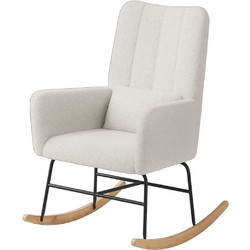 Songmics Κουνιστή Πολυθρόνα Λευκή LYY500WD01