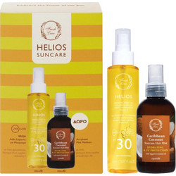 Fresh Line Helios Tanning Body Oil SPF30 150ml+ Hydrating Hair Mist 150ml