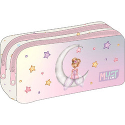 Must Little Fairy Κασετίνα Βαρελάκι με 2 Θήκες Ροζ 587644