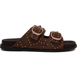 Inuovo Γυναικεία Σανδάλια Suede Σοκολατί D51049