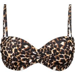 Rock Club Juju Bikini Top Strapless με Ενίσχυση Animal Print Καφέ BP-2491-621