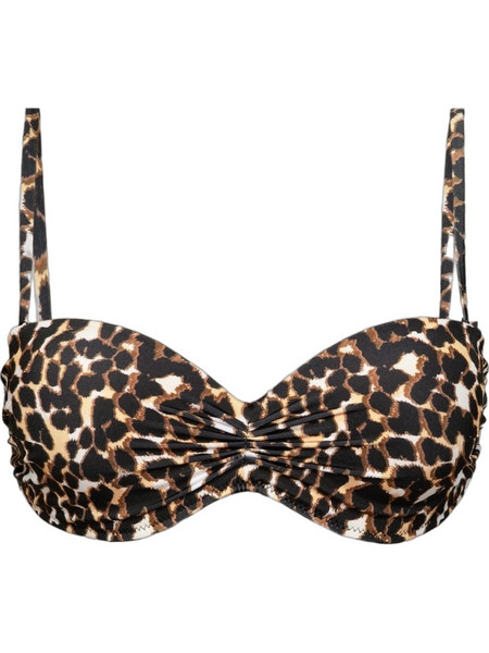 Rock Club Juju Bikini Top Strapless με Ενίσχυση Animal Print Καφέ BP-2491-621
