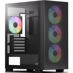 Aerocool B310A Flow Black Mini Tower Κουτί Υπολογιστή RGB με Πλαϊνό Παράθυρο