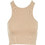 Only Γυναικείο Καλοκαιρινό Crop Top Ριπ Μπεζ 15289846