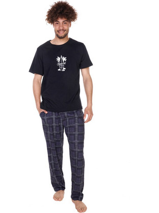 Comfort Καλοκαιρινές Ανδρικές Πιτζάμες Βαμβακερές Μαύρες 2626F8103
