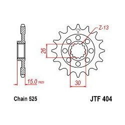 JT Γρανάζι Κίνησης Μπροστά 17T για BMW S1000 RR JTF404.17