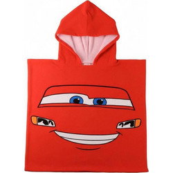 Cerda Cars Παιδικό Πόντσο Θαλάσσης Microfiber Κόκκινο 2200010849