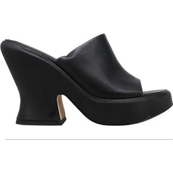 Sam Edelman Γυναικεία Πέδιλα Μαύρα με Χοντρό Ψηλό Τακούνι και Φιάπα I1089S1-001