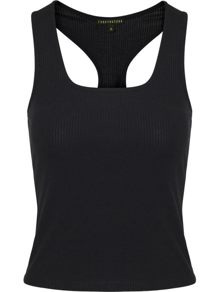 Funky Buddha Γυναικείο Καλοκαιρινό Top Ριπ Μαύρο FBL009-101-17