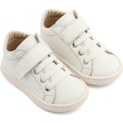Babywalker Βαπτιστικά Sneakers για Αγόρι Δερμάτινα Ανατομικά Λευκά BS3062
