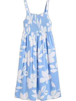 Bonprix Παιδικό Φόρεμα Floral Γαλάζιο Άσπρο 929330