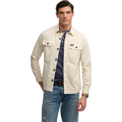 Superdry Ανδρικό Μπουφάν Χειμωνιάτικο Τζιν Μπεζ M4011127A-1LG
