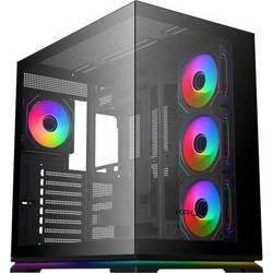 KRUX Atron Black Gaming Midi Tower Κουτί Υπολογιστή με Πλαϊνό Παράθυρο