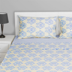 Fennel Σετ Σεντόνια Μονά Βαμβακερά 160x260 Γαλάζιο BST-S1-PBL-CN