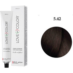 Dott. Solari Love Me Color 5.42 Ανοιχτό Καστανό Χάλκινο Ιριζέ Μόνιμη Βαφή Μαλλιών 100ml