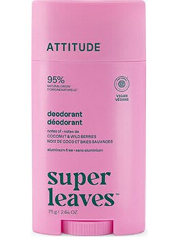 Attitude Super Leaves Coconut & Wild Berries Φυσικό Γυναικείο Αποσμητικό σε Κρέμα Χωρίς Αλουμίνιο 75gr