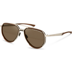 Porsche Design P8994 C Ανδρικά Γυαλιά Ηλίου Aviator Μεταλλικά Χρυσά με Καφέ Φακό