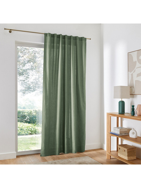 La Redoute Κουρτίνα με Θηλιές 135x180 Scenario 350154462 Green Eucalyptus