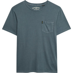 Superdry Classic Essential Pocket Ανδρικό Αθλητικό T-Shirt Πετρόλ M1012206A-6LP