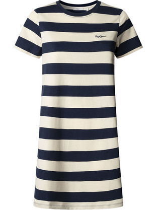 Pepe Jeans Loren Mini Καλοκαιρινό Καθημερινό Φόρεμα Εκρού PL9537832-597