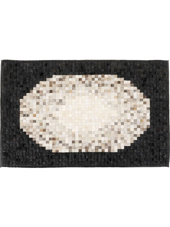 Kare Design Pixel Circle Χειροποίητο Χαλί Ορθογώνιο Δερμάτινο 170x240cm Γκρι
