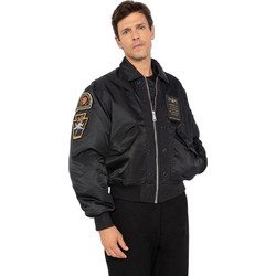 Schott Ανδρικό Μπουφάν Χειμωνιάτικο Bomber Μαύρο CW12RS