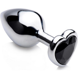 Kinksters Heart Large Πρωκτική Σφήνα Diamond Plug Μαύρη Ασημί
