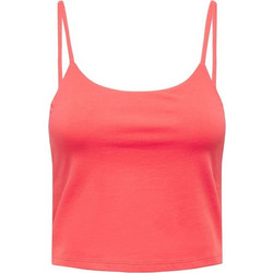 Only Γυναικείο Καλοκαιρινό Crop Top Βαμβακερό Κοραλί 15283833