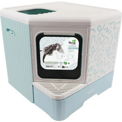 M-Pets Terra Forma Eco Γωνιακή Τουαλέτα Γάτας Κλειστή Γαλάζια Μ52xΠ50xΥ48cm