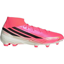 Adidas F50 Hyperfast League Mid FG KJ6714 Ποδοσφαιρικά Παπούτσια με Τάπες και Καλτσάκι Ροζ