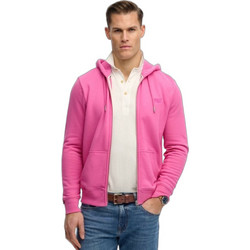 Superdry Ανδρική Ζακέτα Φούτερ με Κουκούλα και Φερμουάρ Φούξια M2014128A-XRY