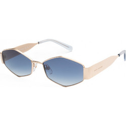 Marc Jacobs MARC496 Γυναικεία Γυαλιά Ηλίου Πολυγωνικά Μεταλλικά Χρυσά με Μπλε Φακό