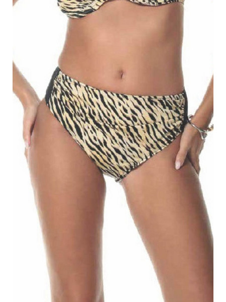Lucero Ψηλόμεσο Bikini Slip Animal Print Μπεζ Μαύρο 983657