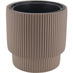 TNS Vega Γλάστρα Στρογγυλή Πλαστική Καφέ 36.5x38cm 32-800-2101