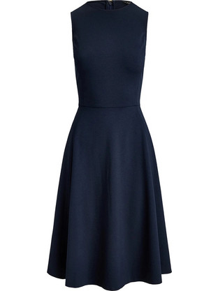 Lauren Ralph Lauren Midi Καλοκαιρινό Βραδινό Φόρεμα Navy Μπλε 200980935004-410