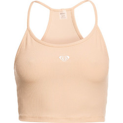 Roxy Rise & Vibe Γυναικείο Καλοκαιρινό Crop Top Ριπ Σομόν ERJKT04116-TGE0