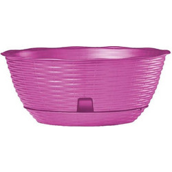 Bama Paglia Γλάστρα Στρογγυλή Πλαστική Φούξια 21x8.5cm 30693