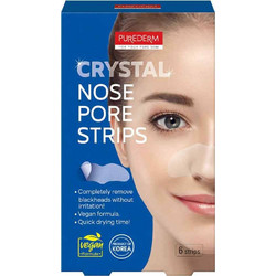 Purederm Purederm Crystal Pore Strip Vegan Επιθέματα Μύτης για Μαύρα Στίγματα 6τμχ