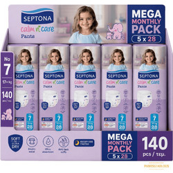 Septona Pants Extra Large Plus Monthly Pack Πάνες Βρακάκι No7 15+kg 140τμχ